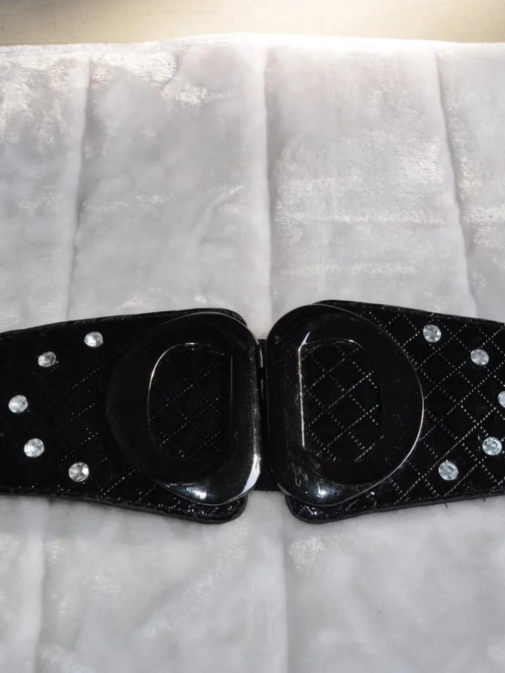 Women's Belt retro vintage Stretchy Cinch Belt 3 Inch Wide High Waist black
